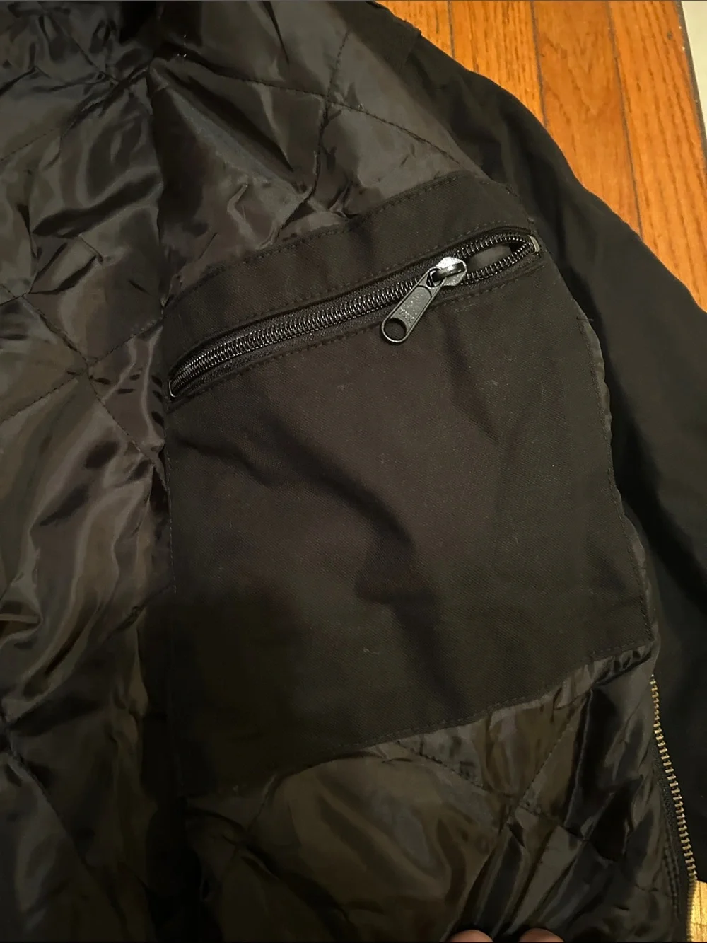Cabela's Black Hooded Bomber-Style Jacket
